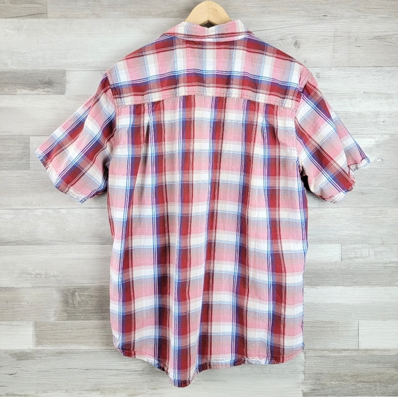 Woolrich Summer Plaid Cotton Button-Up Shirt Men's Size Large - Picture 14 of 16